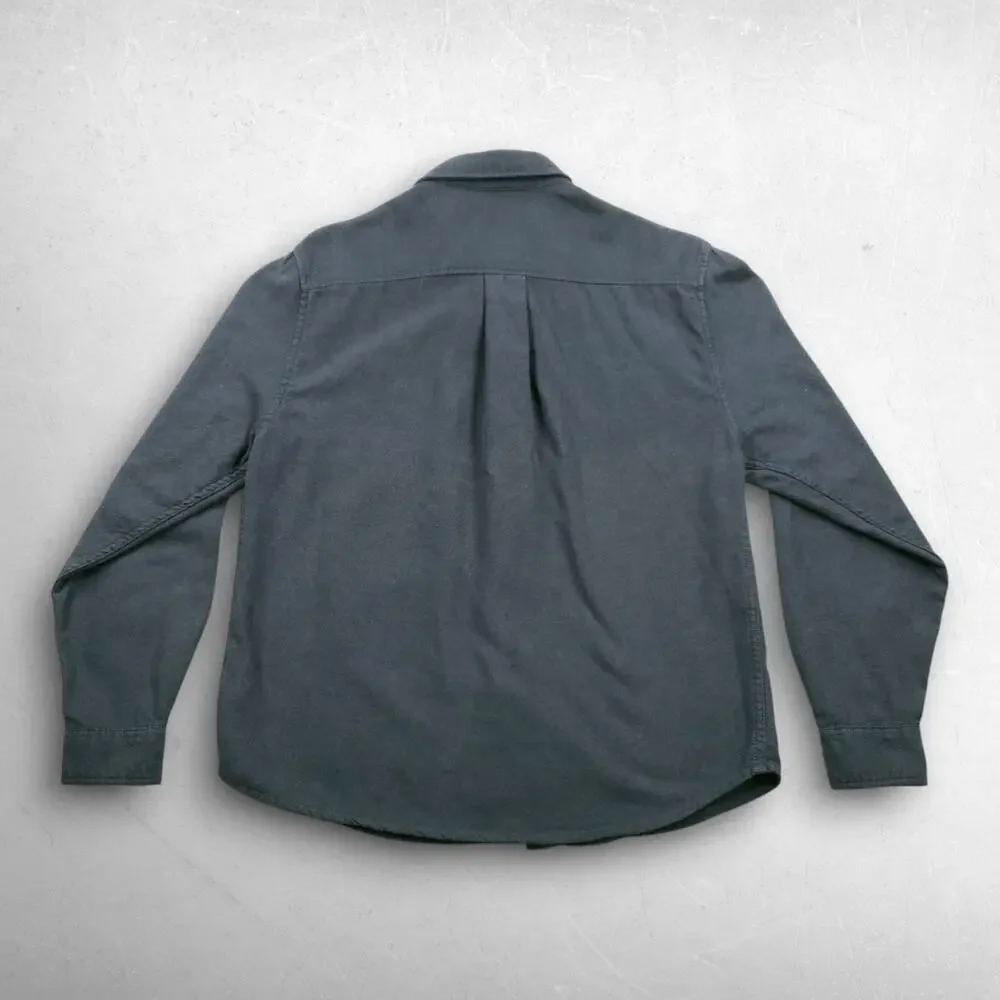 Katin Button Up Flannel Shirt Men S Dark Green‎ Gray Long Sleeve Outdoor